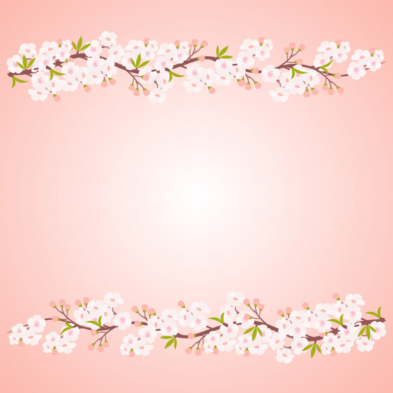 粉色桃花背景矢量素材下载