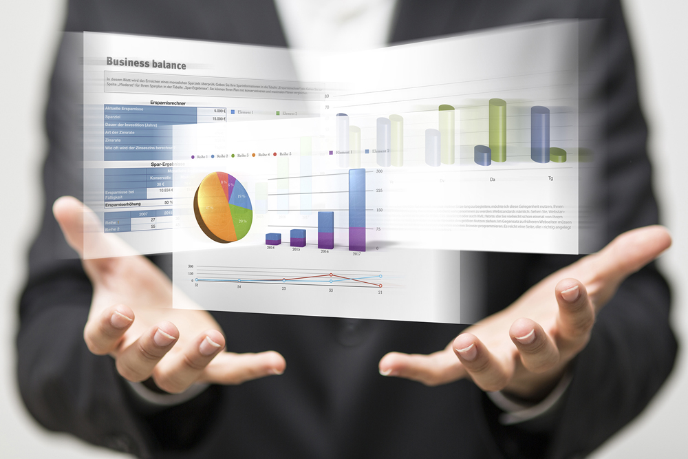 商务人物与统计图创意设计